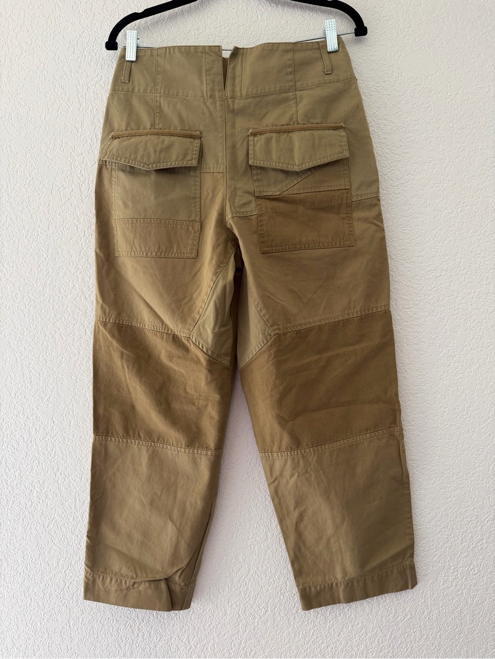 ZARA SRPLS Khaki Patchwork Barrel Trousers | Size Small - Picture 4 of 6